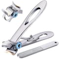 Nagelklippare för tjocka naglar, 15 mm tånagelklippare, silver