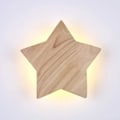 Miniatyrbillede 1 af 5: IC LED Træstjerne Væghængt Lampe Moderne Kreativ Tegneserie Væghængt Lampe Natlys Senglamper til Baby Børn Soveværelse Stue