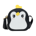 Pikkukuva 1 / 5: IC Axelväskor för tjejer Tecknad Penguin myntväska och Zipper Childre Svart
