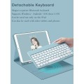 Pikkukuva 3 / 5: IC Yhteensopiva iPad 9 2021 10,2 tuuman iPad 8 iPad 7 Air 3 Kotelo Hiiren Värillä Näppäimistö Retro Pyöreä Keycap Söpö