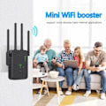 Miniatyrbild 4 av 5: 1200Mbps Trådlös WiFi Repeater WIFI Range Extender WiFi Signal Booster 5G 2.4G Dual-band Nätverksförstärkare WiFi Router 2.4G 300Mbps Vit EU-kontakt