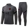 Miniatyrbilde 1 av 7: Paris, Atlético Madrid, Inter Milan, Liverpool, Marseille Brasil Langarmet Trøye, Treningsdrakt for Voksne og Barn, Sett Grå grey XL