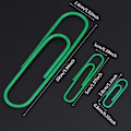 Miniatyrbillede 3 af 3: 250 stk./æske Blandede Farver Papirclips Store Metalclips Studenterartikler Kontorartikler