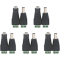 Miniatyrbild 1 av 5: IC-set med 10 x 5,5 mm 2,1 mm DC hane och hona strömadaptrar för videoövervakningskamera DVR säkerhetssystem