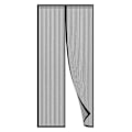 Miniatyrbillede 1 af 7: Insektnetdør 100x220 insektbeskyttelse sort magnet myggenet Black Svart