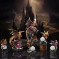 Miniatyrbillede 3 af 5: IC Farveskiftende Lava Harpiks Base Drageskulptur Luminescerende Hellig Dr A2 onesize