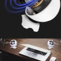 Miniatyrbilde 3 av 4: IC Dator USB-strömhögtalare, Mini Desktop-högtalare Ljud, överlägset stereoljud, dubbelt horn, perfekt för dator, bärbar dator
