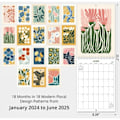Miniatyrbild 2 av 5: 2024-2025 Abstrakt konstväggkalender – A4-storlek (8,3\" x 11,7\"), 18 månader med Bright Flower Design, januari 2024 till juni 2025
