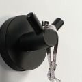 Miniatyrbillede 2 af 5: IC Hårdware Klæde- og Badeværelseskroge i Rustfrit Stål (Sorte Kroge - 4 stk)