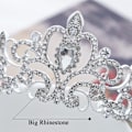 Miniatyrbild 5 av 5: Kristalltiara krona med strass kam bröllop brudkrona