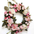 Miniatyrbillede 2 af 5: IC Dørkrans vægkrans, håndlavet kunstig blomsterdekoration til hjem, fest, dør, bryllup - blå