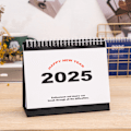 Pikkukuva 1 / 9: 2025 Pöytäkalenteri Yksinkertainen Pieni Raikas Luova Työpöydän Koristeet Suunnitelma Punch Card Muistio Englanninkielinen Kalenteri black