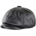 IC Herr Baskerhatt Gatsby Flat Läder Newsboy Kepsar