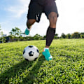 Pikkukuva 5 / 5: IC Jalkapallo Shin Guard Suojat, Jalkapallo Kompressio Varmuussukat Taskulla Shin Guardille - Musta - M