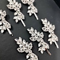 Miniatyrbillede 3 af 4: IC Rhinestone hårklip bruden blad brudens bryllup