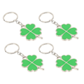 Miniatyrbillede 3 af 3: 4 stk. St. Patricks Dag Græs Nøglering Kreativ Kløver Nøgleringe Zinklegering Vedhæng IC