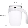 Pikkukuva 1 / 5: IC Självrörande kaffemugg, automatisk rostfritt stål magnetisk Vit
