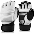 Miniatyrbillede 1 af 5: IC Bokseposeboksning Kampsports MMA Sparring Grappling Muay Thai Taekwondo Træning PU Læder Håndledsbind Handsker - Hvid - M