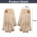 Miniatyrbilde 2 av 5: IC Dam Vinter Touchscreen Magiska handskar Dam Tjocka Varma Beige