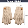 Pikkukuva 2 / 5: IC Dam Vinter Touchscreen Magiska handskar Dam Tjocka Varma Beige
