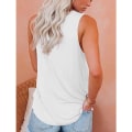 Miniatyrbilde 3 av 3: IC Damer Casual Cami Linne Løstsittende Sommer Ermeløs Camisole stor