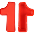 Miniatyrbilde 2 av 5: IC Form Silikon Tall 7 Form Baking Birthday Anniversary Birthday Cake 20 X 25 Cm (Multi-Way)-1-Rød