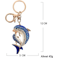Miniatyrbillede 4 af 4: IC Sød Delfin Rhinestone Nøglering, Nøglering Vedhæng