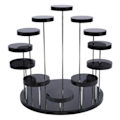Miniatyrbillede 1 af 5: IC Cupcake Stativ Akryl Display Stativ Til Smykker Kage Dessert Ra Sort 12