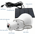 Miniatyrbilde 3 av 5: Bærbar Solcellelampe LED Pære Solcelledrevet med Solcellepanel for Hage, Terrasse, Innendørs, Utendørs, Vandring, Camping, Telt, Fiskebelysning
