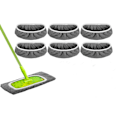 Miniatyrbilde 1 av 5: Swiffer Sweeper Mop erstatningsdynor, kluter for Swiffer gulvmopp, gjenbrukbar overtrekk ，grå korallfarget fløyel 6 pack