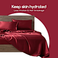Pikkukuva 5 / 5: Silk Satin Örngott 2-pack (täcke ingår ej) vinröd 50X66cm