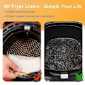 Miniatyrbillede 5 af 5: 100 stk Air Fryer Engangspapir Non-Stick Liner Pan Pergament Bagepapir