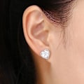 Miniatyrbillede 3 af 5: IC Cubic Zirconia Ørestikker, CZ Ørestikker Hvidguld 10MM