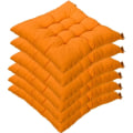 Pikkukuva 1 / 4: 6 kpl Puutarhatuolin tyynyt/Polyester Puutarha istuintyyny - Oranssi Väri