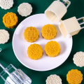 Miniatyrbillede 4 af 5: 1 Sæt Blomster Månekage Form Festival DIY Håndtryk Fondant C