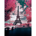 Miniatyrbilde 1 av 5: IC 5D DIY diamantmaleri, Eiffeltårnet 5D diamantmaleri Fullt diamantbroderisett dotz Hjemveggdekor - 48cm * 58cm rose Paris