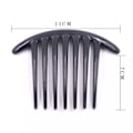 Miniatyrbilde 3 av 4: Hårkamsett med 2 Plast Side Hair Twist Comb Fransk Twist Comb Hårklipp med tenner for fint hår Tilbehør for kvinner jenter, svart