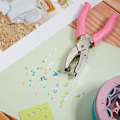 Miniatyrbild 5 av 5: IC 3-delad handhållen hålslagare för papper Mjukt grepp och 0,25 tum cirkel 0,2 tum stjärna 0,22 tum hjärthål Kläder Scrapbook