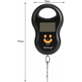 Miniatyrbillede 3 af 5: IC Bagagevægt, 50 kg/10 g LCD Digital Lomme Bärbar Kran Elektronisk Vægtkrog til Rejsevejning af Fly