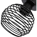 Miniatyrbillede 1 af 4: IC Retro Loftlampe Industriel Loftlampe - Retro Sort Smijern Loftlampe E27 Max 40W Indendørslampe Med Skærm Til Stue Soveværelse Gang