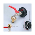 Miniatyrbillede 2 af 5: 1000L IBC Tankhane med Dobbelt Regnvandsopsamlingshaneadapter, Fremstillet af Messing med 60mm (3/4\") Groft Gevind., DEBUNS