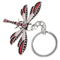 Miniatyrbillede 2 af 4: Dragonfly Nøglering Dyr Nøglering Kreativ Rygsæk Charm Bilnøglering til Kvinder (7.3X4.4CM, Rød) IC