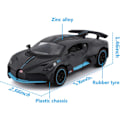 Miniatyrbillede 4 af 5: IC Bugatti Divo Die-Cast Bil, Zink Legering Støbt Model Legetøjsbil Træk