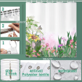 Miniatyrbilde 4 av 4: IC Dusjforheng, Grønne blader Dusjforheng, Blomstrete Dusjforheng - 72\" Bred x 72\" Lang, med 12 kroker, Vektet kant, Dusjforheng for baderom