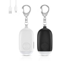 Miniatyrbild 1 av 5: IC (Uppgraderad ny version) Säkert ljud Personligt larm, 130dB Uppladdningsbart Safesound säkerhetslarmnyckelring, Nödsituation (2-pack - vit och svart)