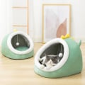 Miniatyrbild 3 av 5: IC Kattsängar för Innekatter, Liten Kattsäng för Curl Sleep Plush Dinosaur L