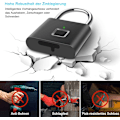Miniatyrbillede 5 af 5: Fingerprint Mini Smart Hænglås Usb Opladning Biometrisk Høj
