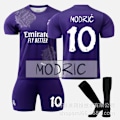 Miniatyrbild 1 av 9: Real Madrid Y3 lila gemensam utgåva 5 Bellingham 7C Row Vinicius No. 10 fotbollsuniform Purple 10 Mod Socks S