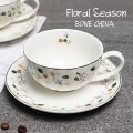 Miniatyrbillede 4 af 5: IC Blomster- og Bie Tekop og Underkop, Kaffe-Ben Mug 1 Sæt (1 Kop og 1 Tallerken)
