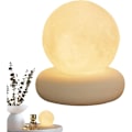 Miniatyrbillede 1 af 4: Måne 3D Borddekoration - Touch Kontrol Lysstyrke, USB Opladning, Dekorativ Bordlampe, Natlampe, Soveværelsesdekoration